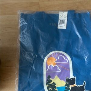 Radley London Blue Tote with Dog and Nature Design